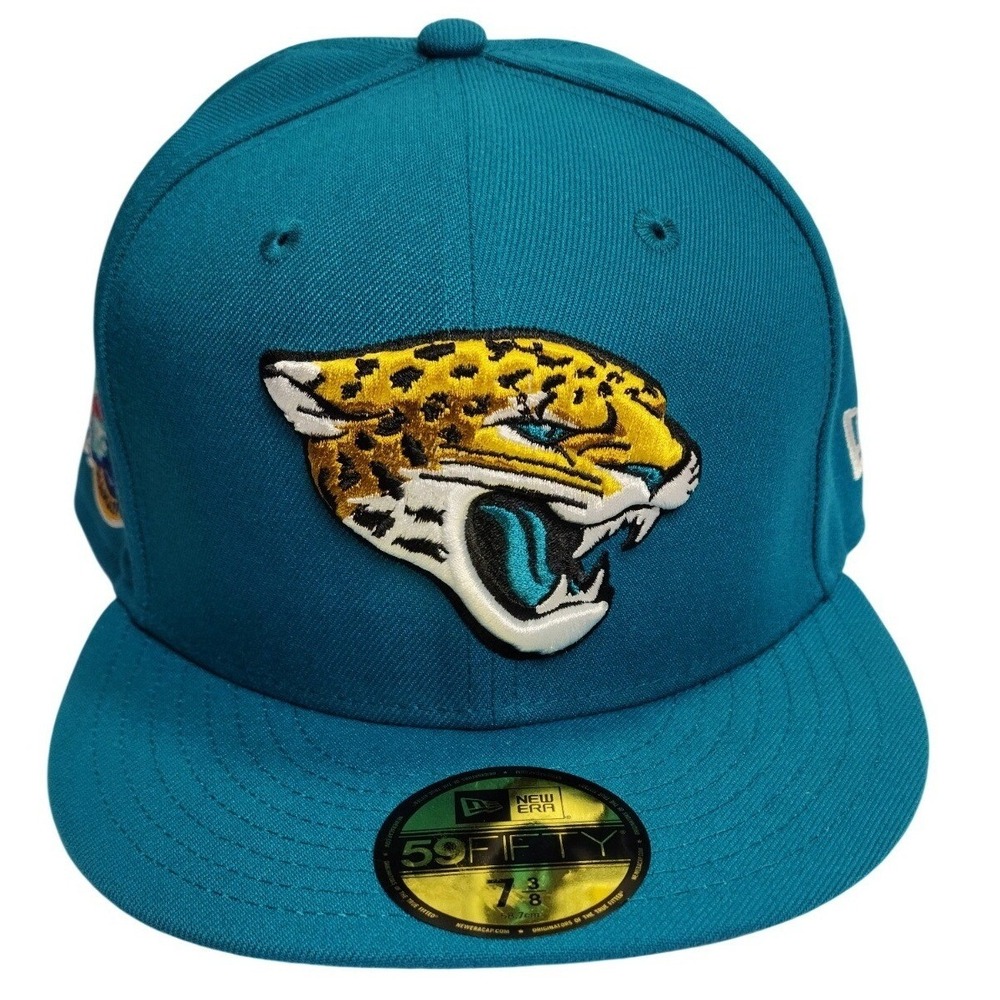 New Era 59FIFTY Jacksonville Jaguars Fitted Hat 7 3/8 Teal 1997 Pro Bowl Patch
